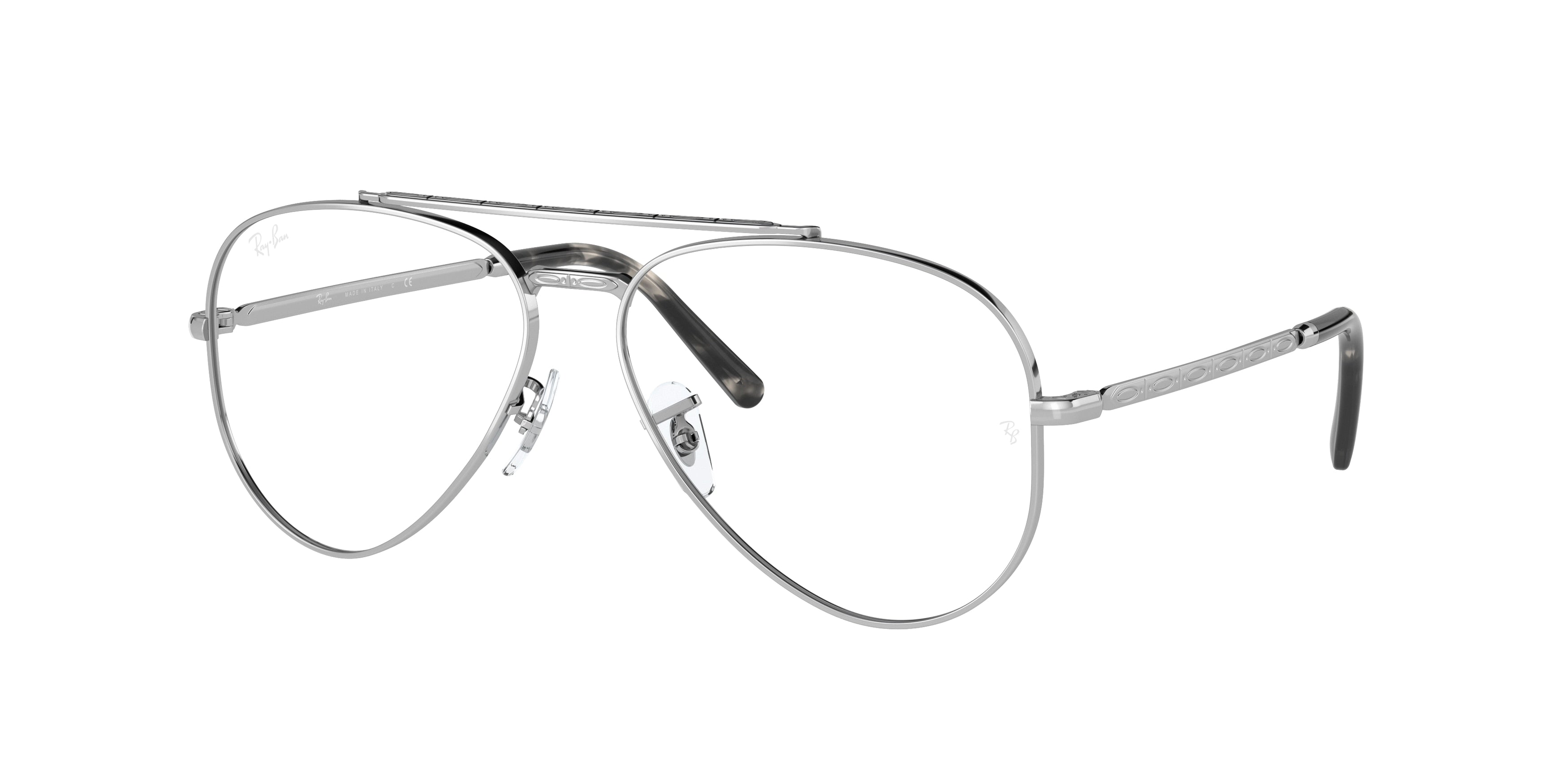 Ray-Ban Optical NEW AVIATOR RX3625V Pilot Eyeglasses  2501-Silver 58-135-14 - Color Map Silver
