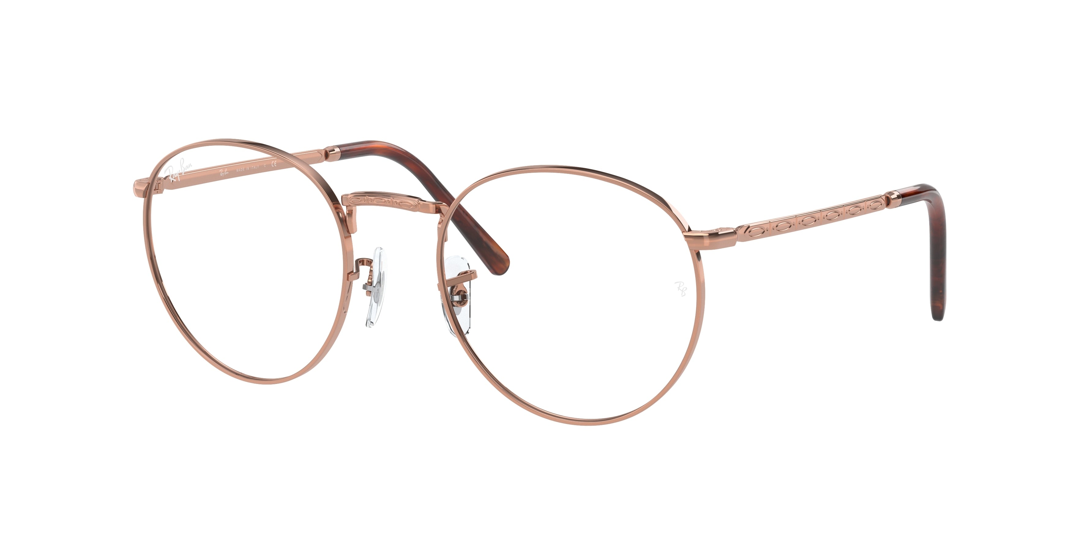 Ray-Ban Optical NEW ROUND RX3637V Phantos Eyeglasses  3094-Rose Gold 53-140-21 - Color Map Gold