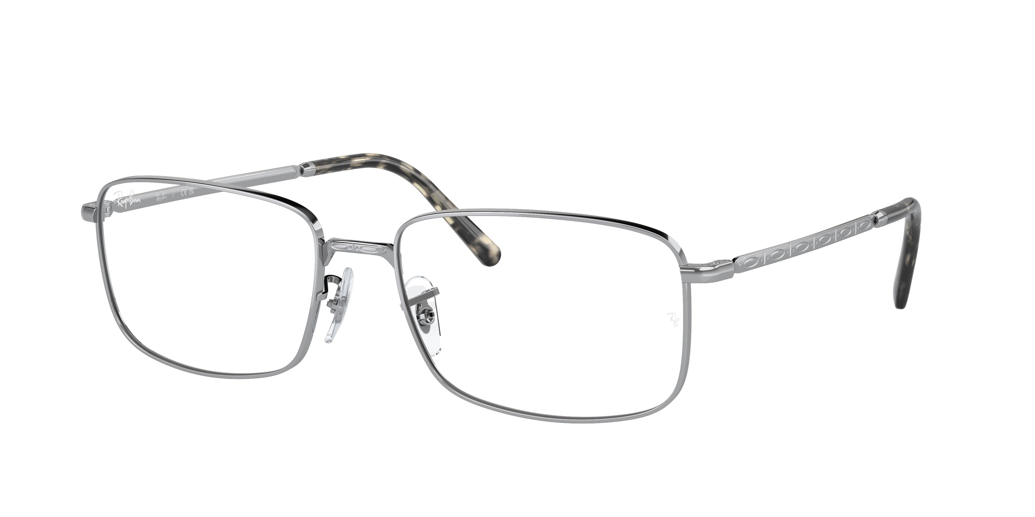Ray-Ban Optical RX3717V Rectangle Eyeglasses  2501-Silver 57-145-18 - Color Map Silver