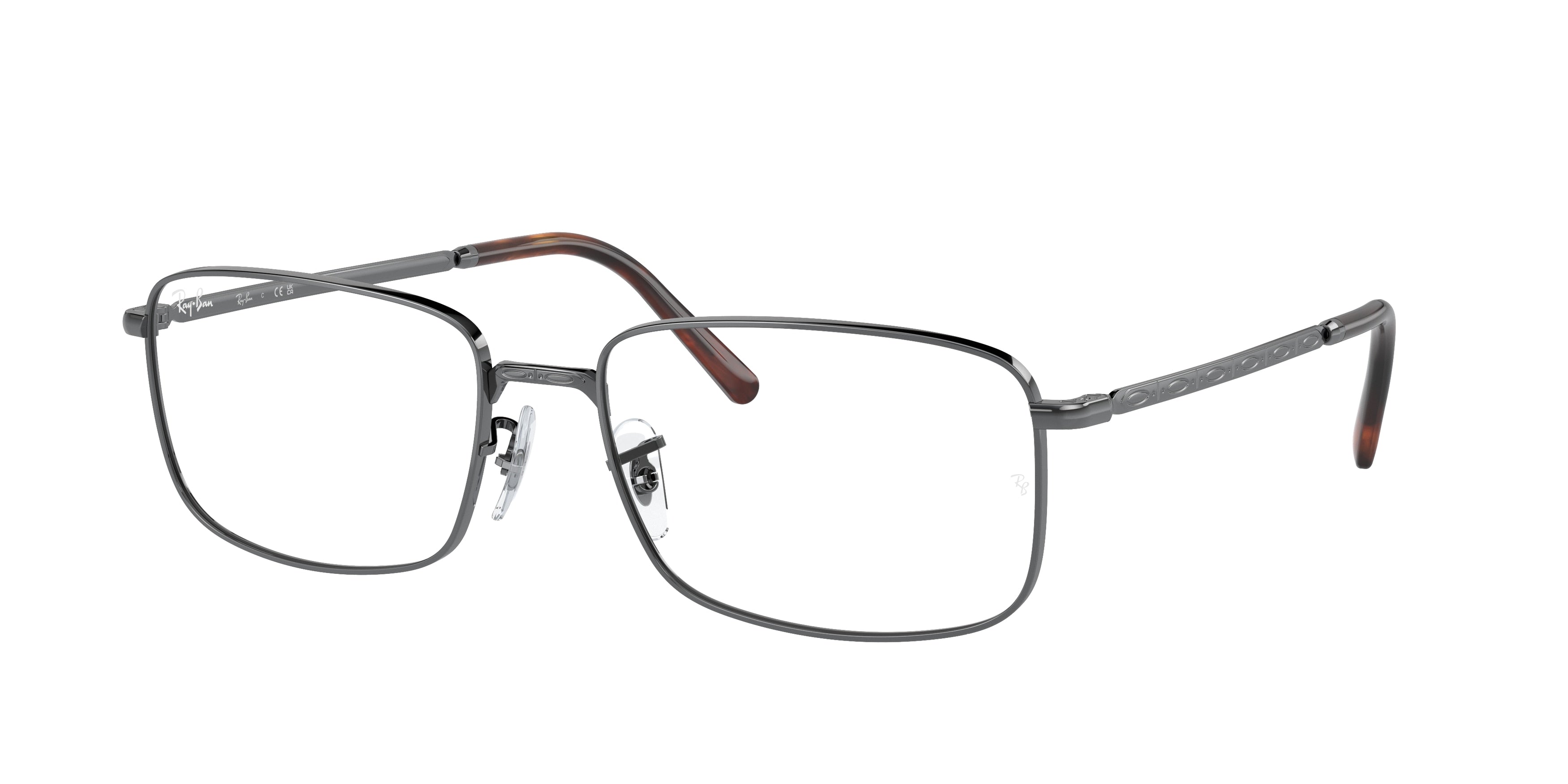 Ray-Ban Optical RX3717V Rectangle Eyeglasses  2502-Gunmetal 57-145-18 - Color Map Grey