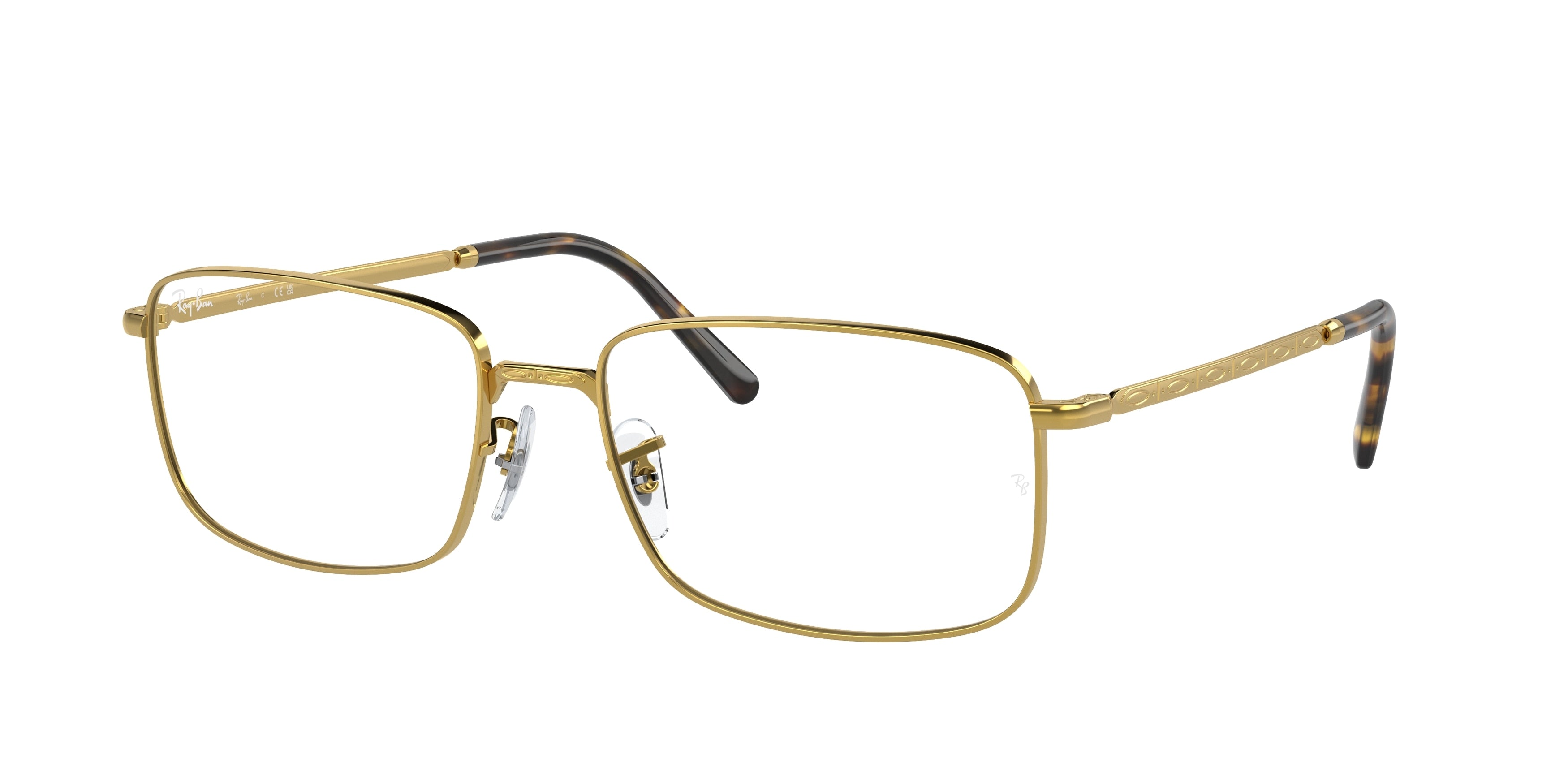 Ray-Ban Optical RX3717V Rectangle Eyeglasses  3086-Gold 57-145-18 - Color Map Gold