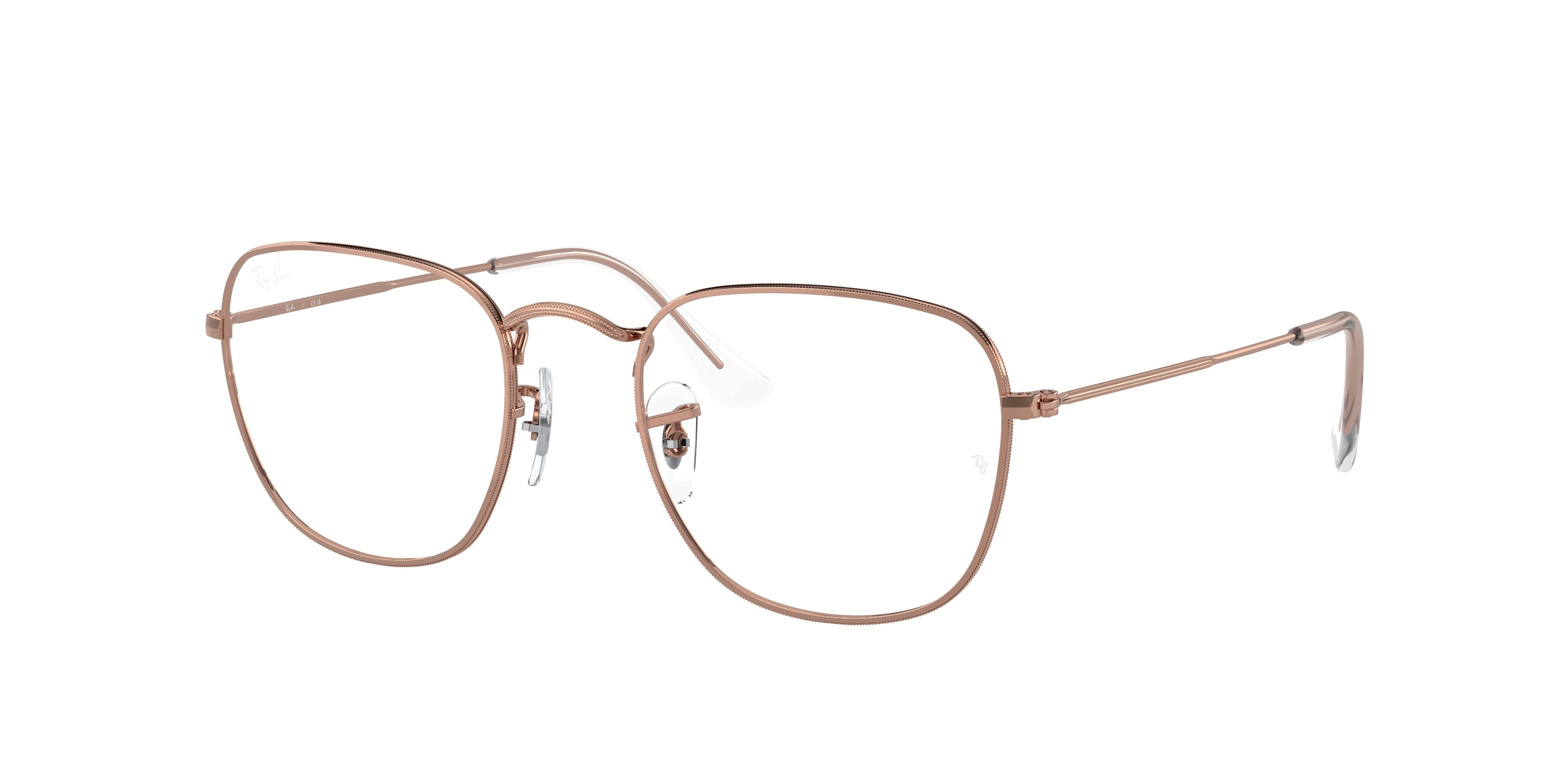 Ray-Ban Optical FRANK RX3857VF Square Eyeglasses  3094-Rose Gold 55-145-20 - Color Map Gold