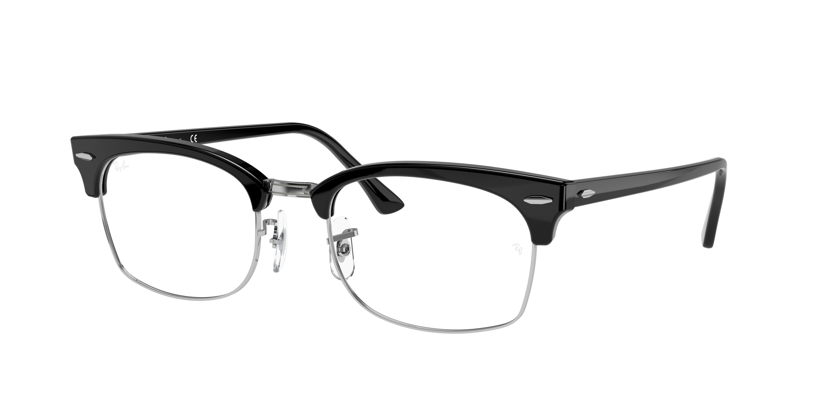 Ray-Ban Optical CLUBMASTER SQUARE RX3916V Rectangle Eyeglasses  2000-Black 52-145-21 - Color Map Black
