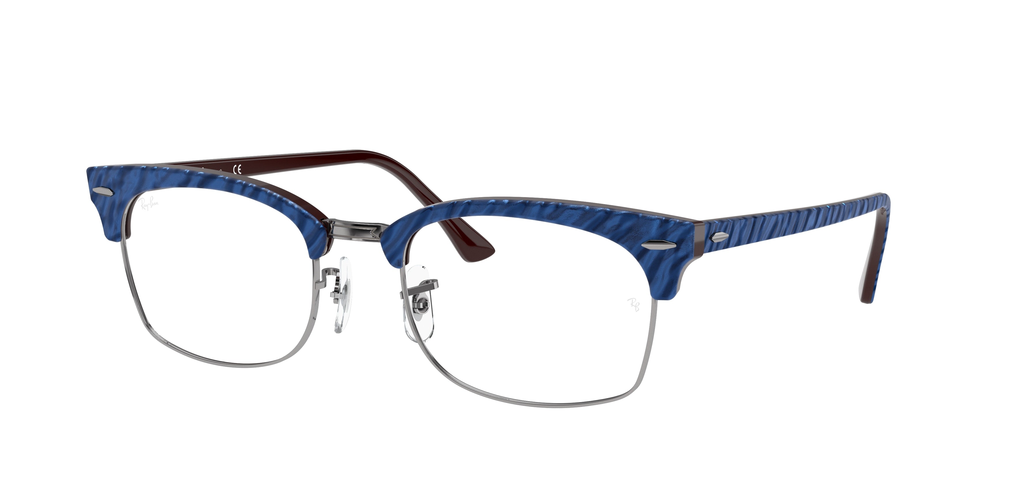 Ray-Ban Optical CLUBMASTER SQUARE RX3916V Rectangle Eyeglasses  8052-Blue 52-145-21 - Color Map Blue