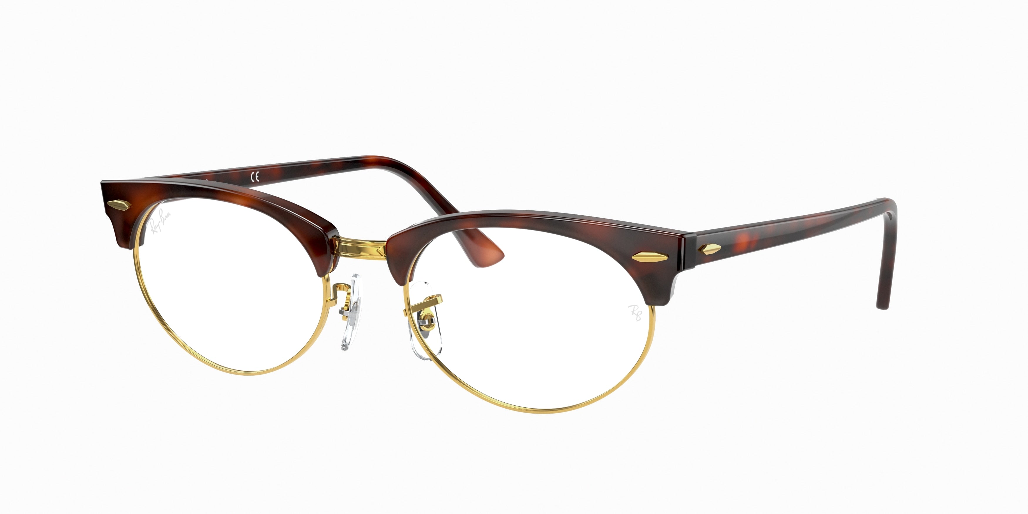 Ray-Ban Optical CLUBMASTER OVAL RX3946V Oval Eyeglasses  8058-Tortoise 52-145-19 - Color Map Tortoise