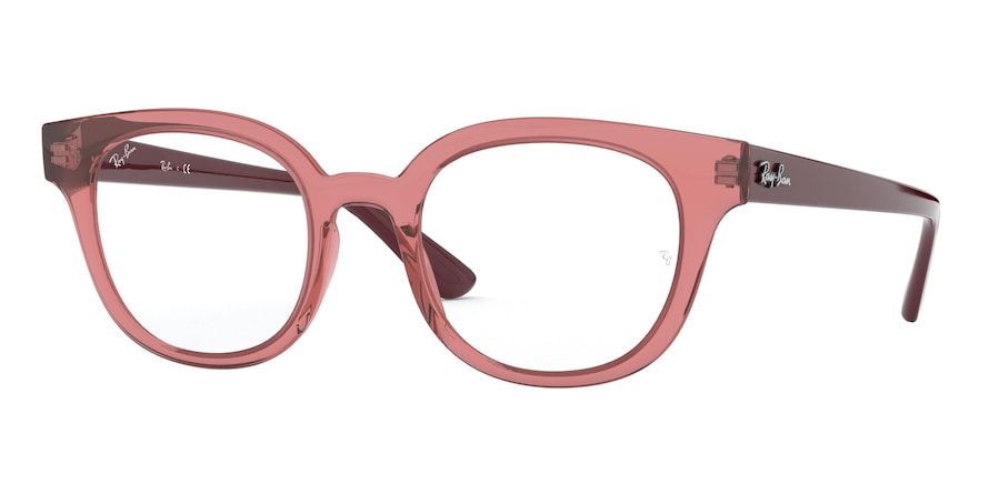 Ray-Ban Optical RX4324VF Square Eyeglasses  5942-TRANSPARENT LIGHT RED 50-21-150 - Color Map red