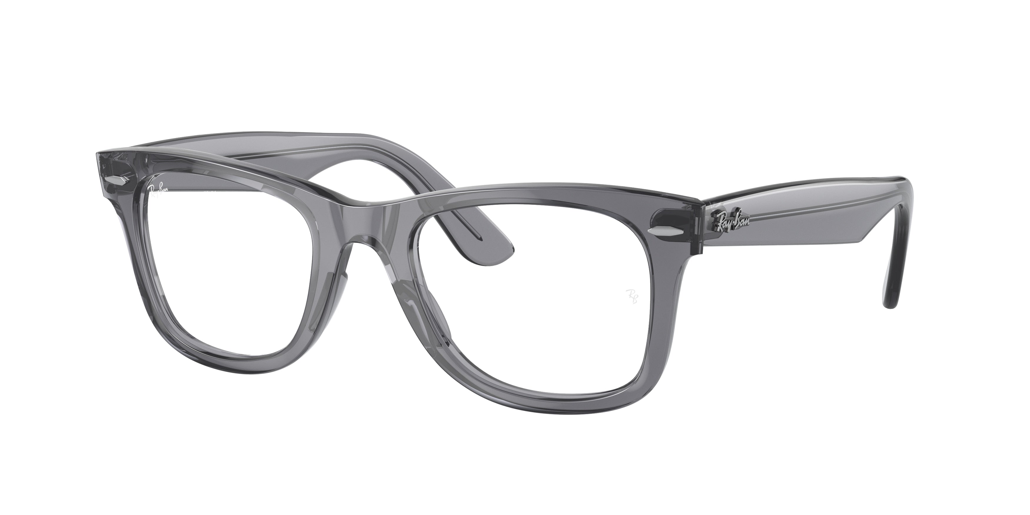Ray-Ban Optical WAYFARER EASE RX4340V Square Eyeglasses  8225-Transparent Grey 50-150-22 - Color Map Grey