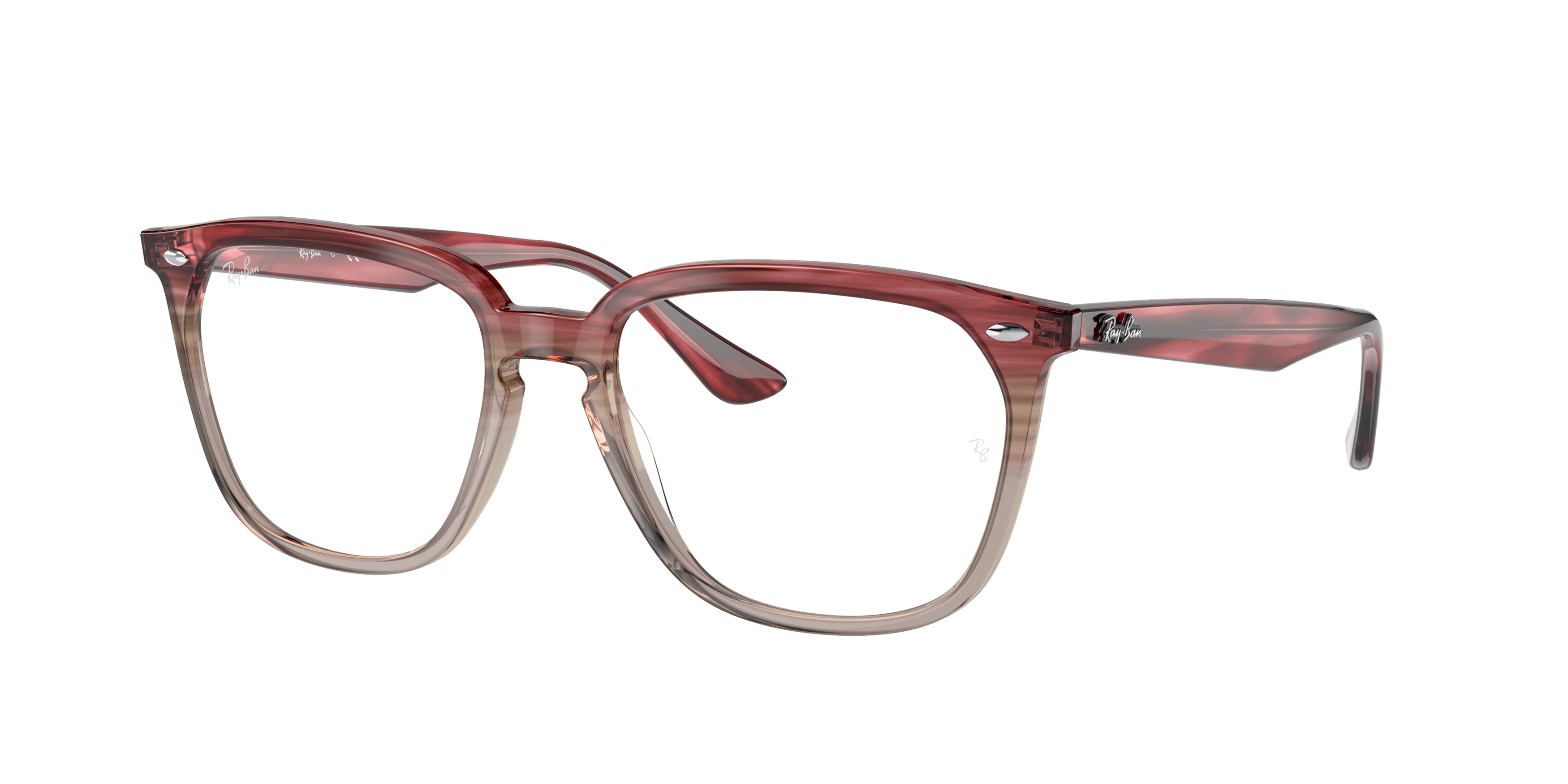 Ray-Ban Optical RX4362V Square Eyeglasses  8145-Bordeaux 51-145-18 - Color Map Red