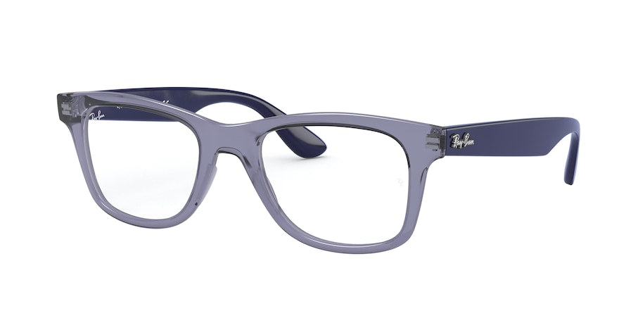 Ray-Ban Optical RX4640VF Square Eyeglasses  5995-TRANSPARENT BLUE 52-20-150 - Color Map blue
