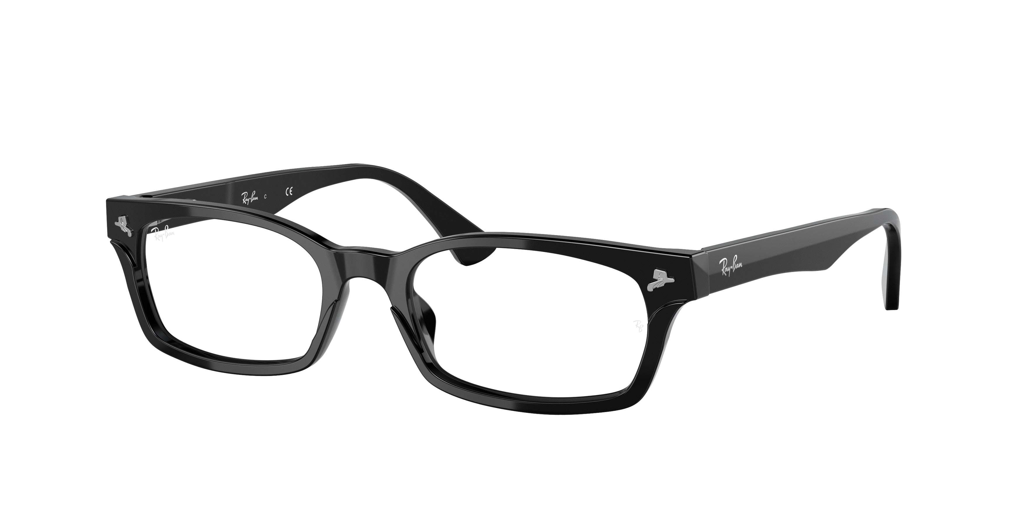 Ray-Ban Optical RX5017A Rectangle Eyeglasses  2000-Black 52-135-19 - Color Map Black
