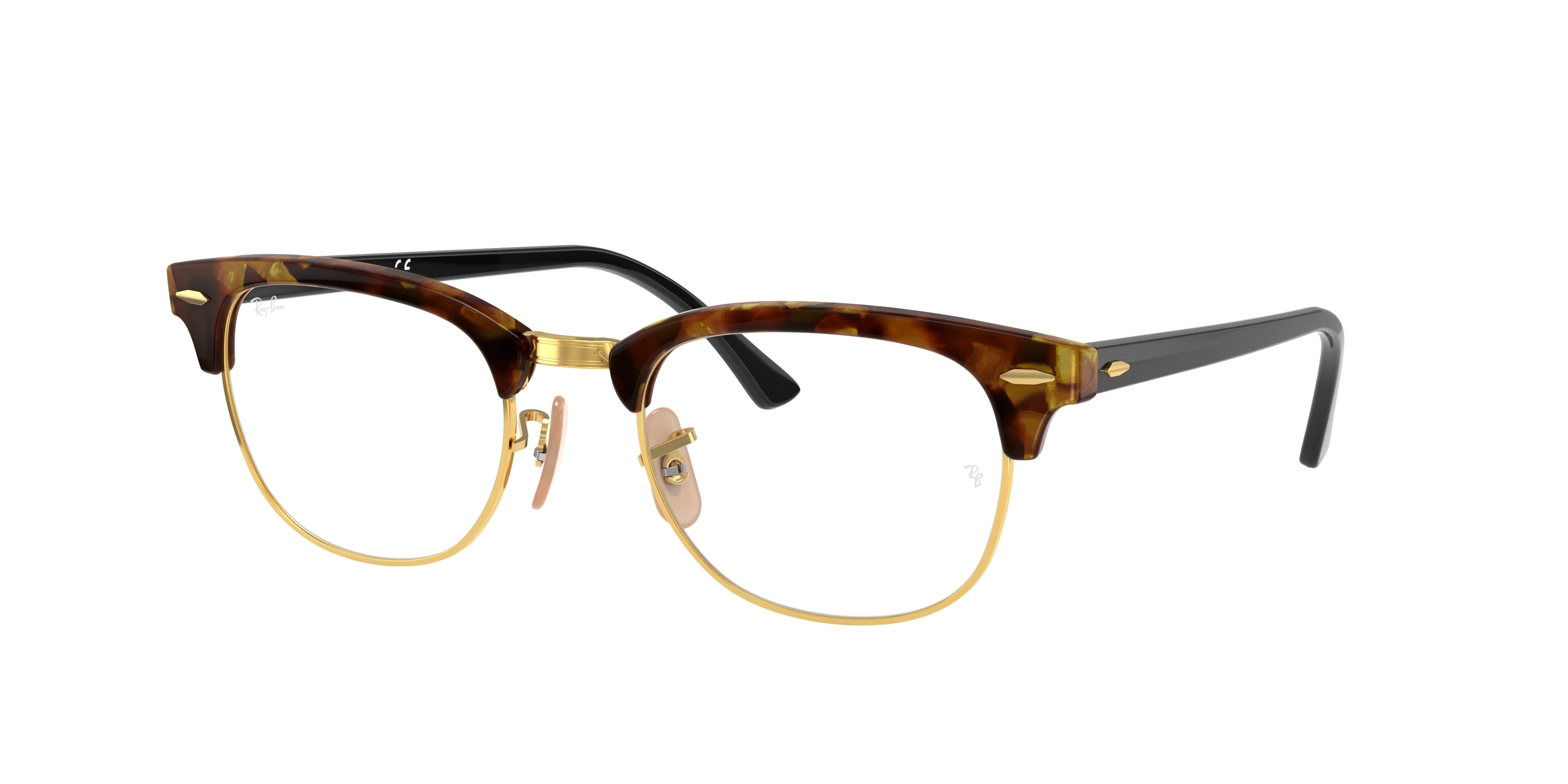 Ray-Ban Optical CLUBMASTER RX5154 Square Eyeglasses  5494-Brown Havana 50-145-21 - Color Map Brown