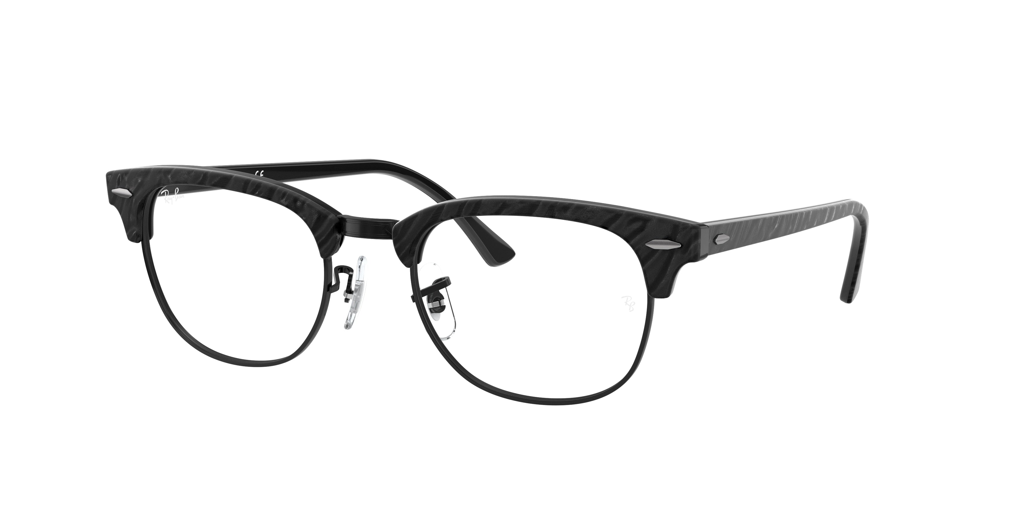 Ray-Ban Optical CLUBMASTER RX5154 Square Eyeglasses  8049-Black 50-145-21 - Color Map Black