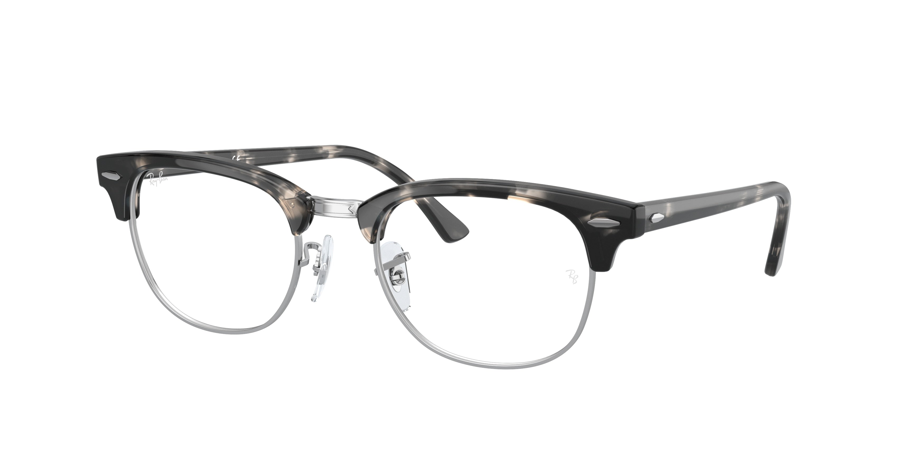 Ray-Ban Optical CLUBMASTER RX5154 Square Eyeglasses  8117-Grey Havana 50-145-21 - Color Map Grey