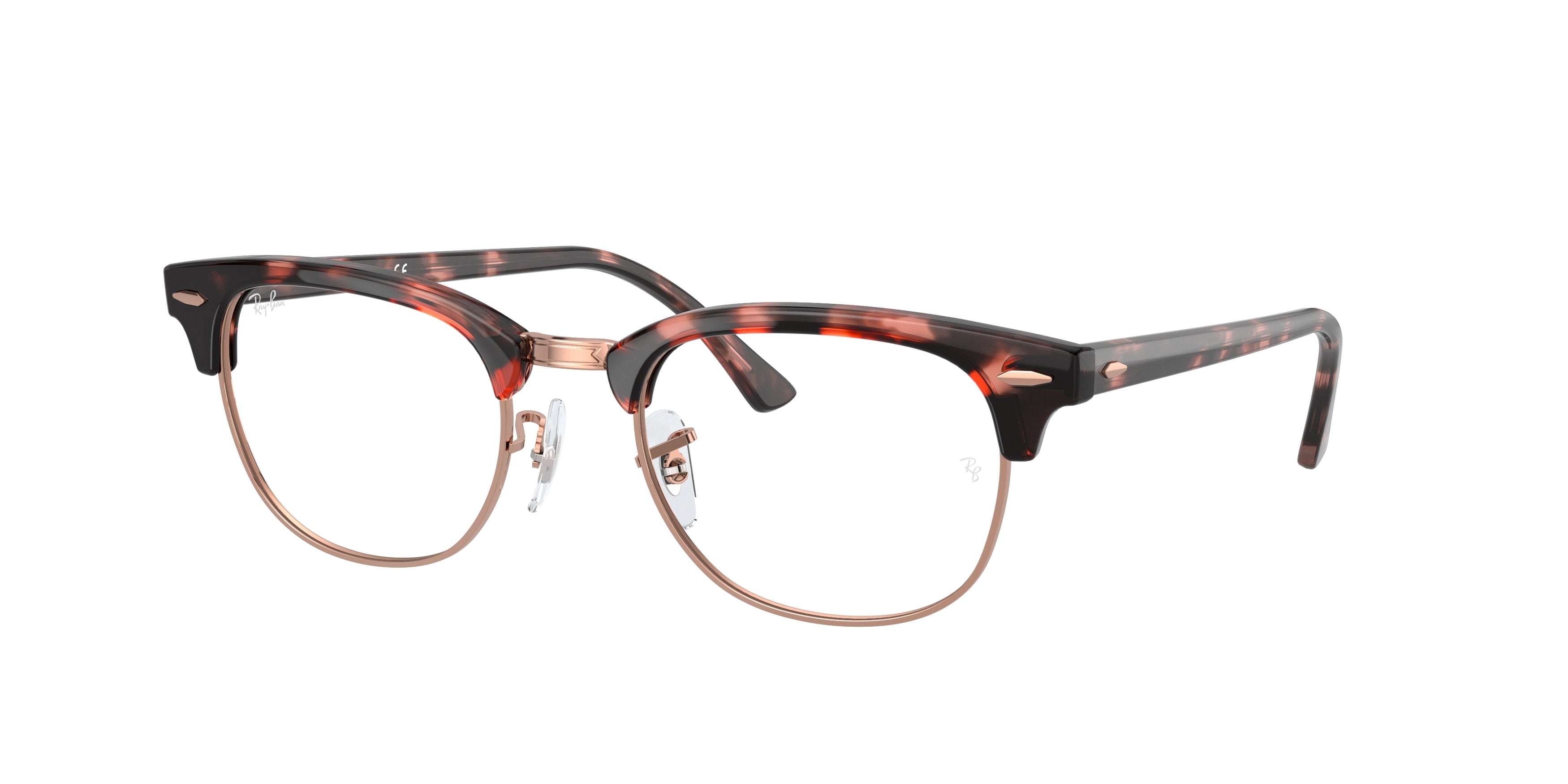 Ray-Ban Optical CLUBMASTER RX5154 Square Eyeglasses  8118-Pink Havana 50-145-21 - Color Map Pink