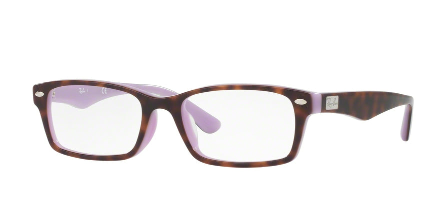 Ray-Ban Optical RX5206F Rectangle Eyeglasses  5240-TOP HAVANA ON OPAL VIOLET 54-18-145 - Color Map havana