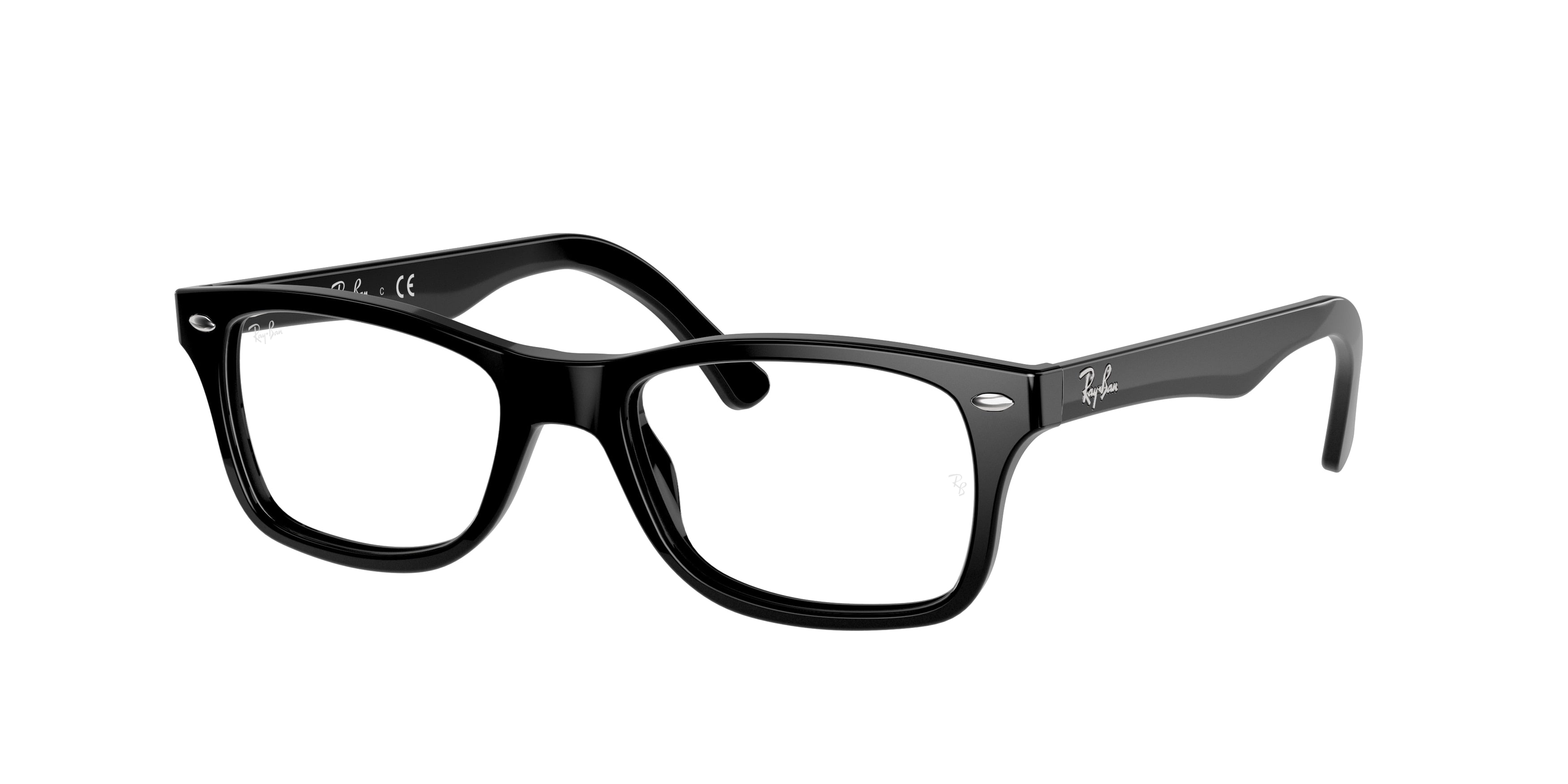 Ray-Ban Optical RX5228F Square Eyeglasses  2000-Black 55-140-17 - Color Map Black