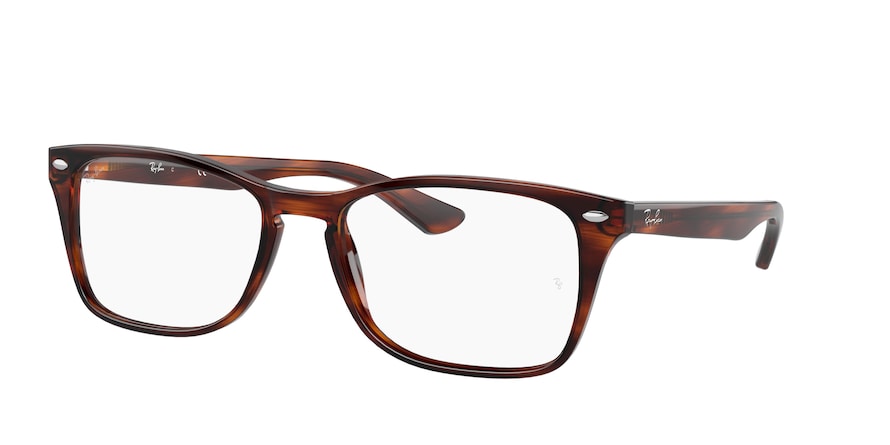 Ray-Ban Optical RX5228M Square Eyeglasses  2144-STRIPED HAVANA 56-17-145 - Color Map havana