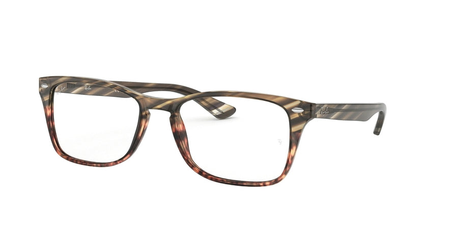 Ray-Ban Optical RX5228M Square Eyeglasses  5837-GREY GRADIENT BROWN 56-17-145 - Color Map havana