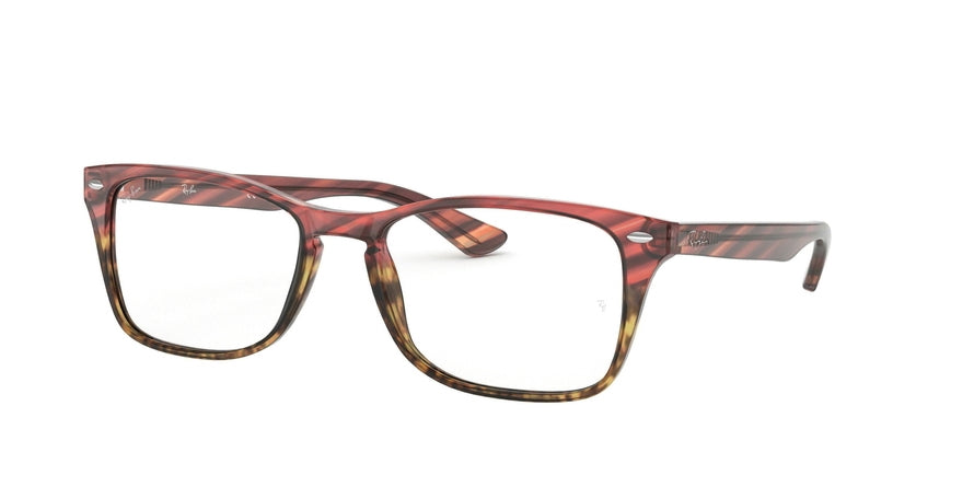 Ray-Ban Optical RX5228M Square Eyeglasses  5838-PINK GRADIENT BEIGE STRIPPED 54-17-145 - Color Map havana