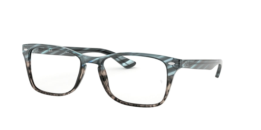 Ray-Ban Optical RX5228M Square Eyeglasses  5839-BLUE GRADIENT GREY STRIPED 56-17-145 - Color Map havana
