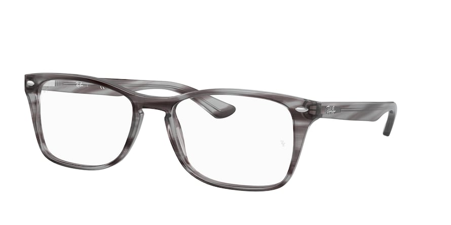 Ray-Ban Optical RX5228M Square Eyeglasses  8055-STRIPED GREY 56-17-145 - Color Map grey