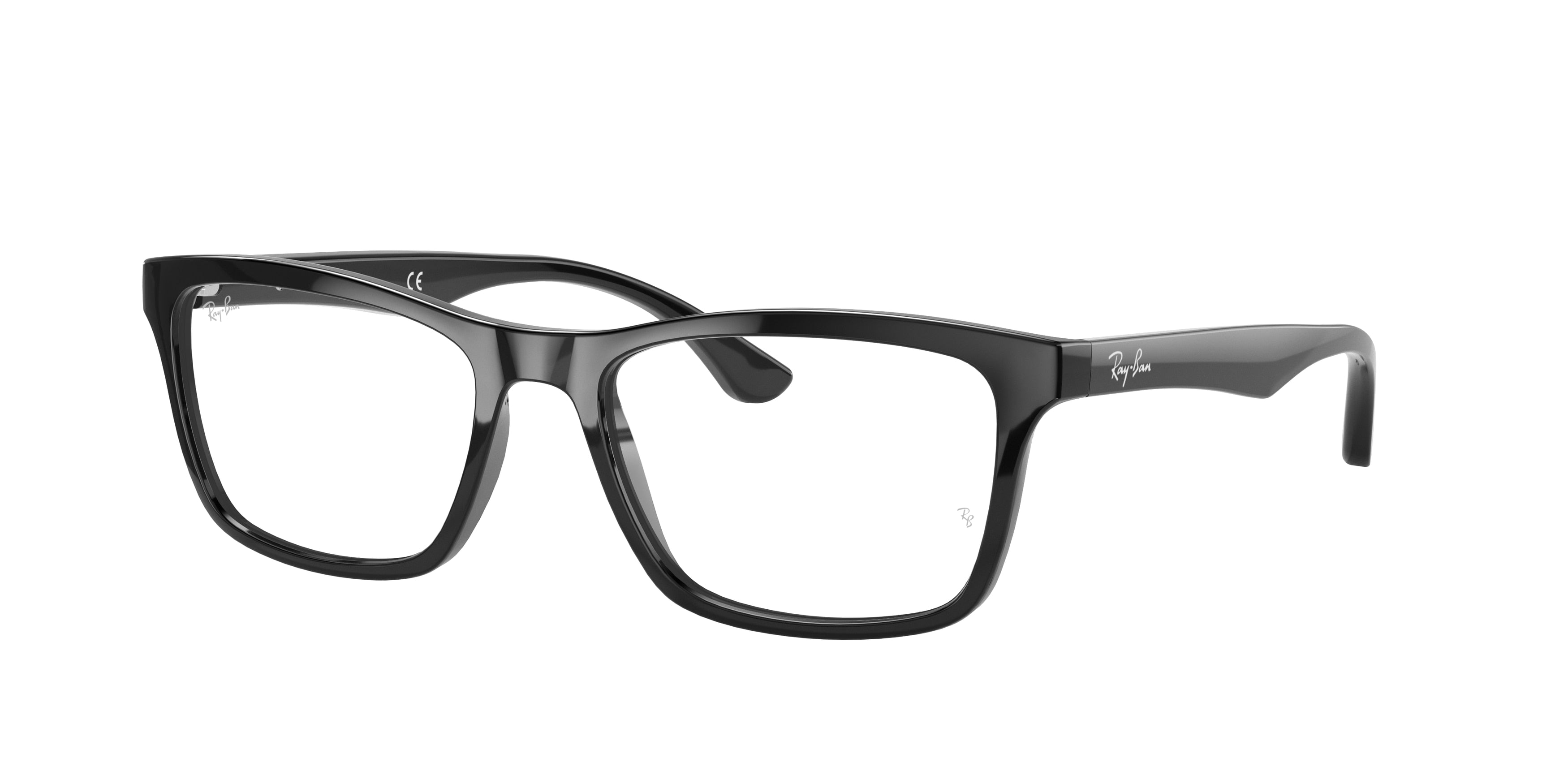 Ray-Ban Optical RX5279F Square Eyeglasses  2000-Black 55-145-18 - Color Map Black