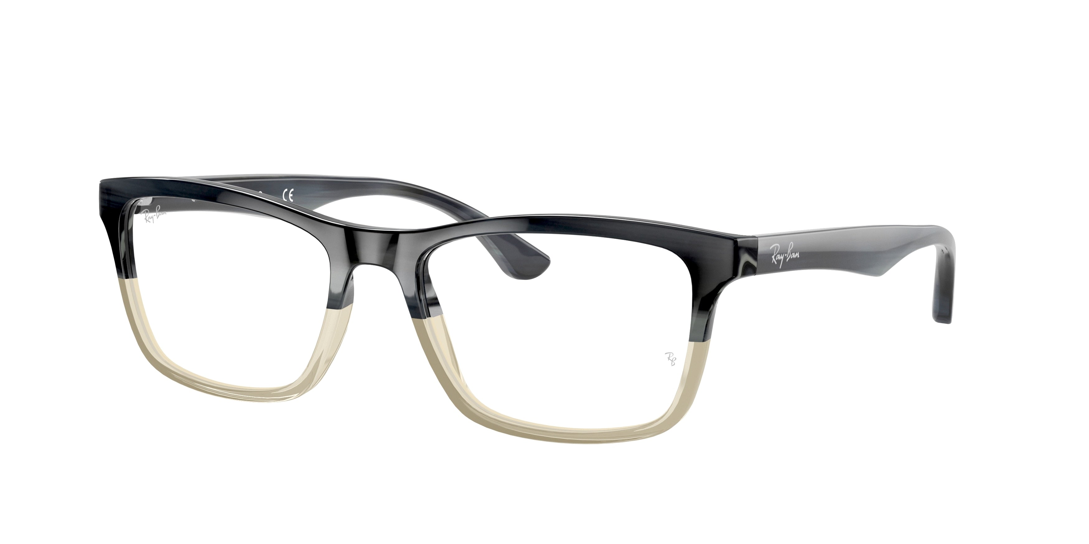 Ray-Ban Optical RX5279 Square Eyeglasses  5540-Grey Horn 57-150-18 - Color Map Grey