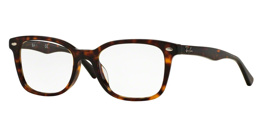 Ray-Ban Optical RX5285F Square Eyeglasses  2012-DARK HAVANA 53-19-145 - Color Map havana