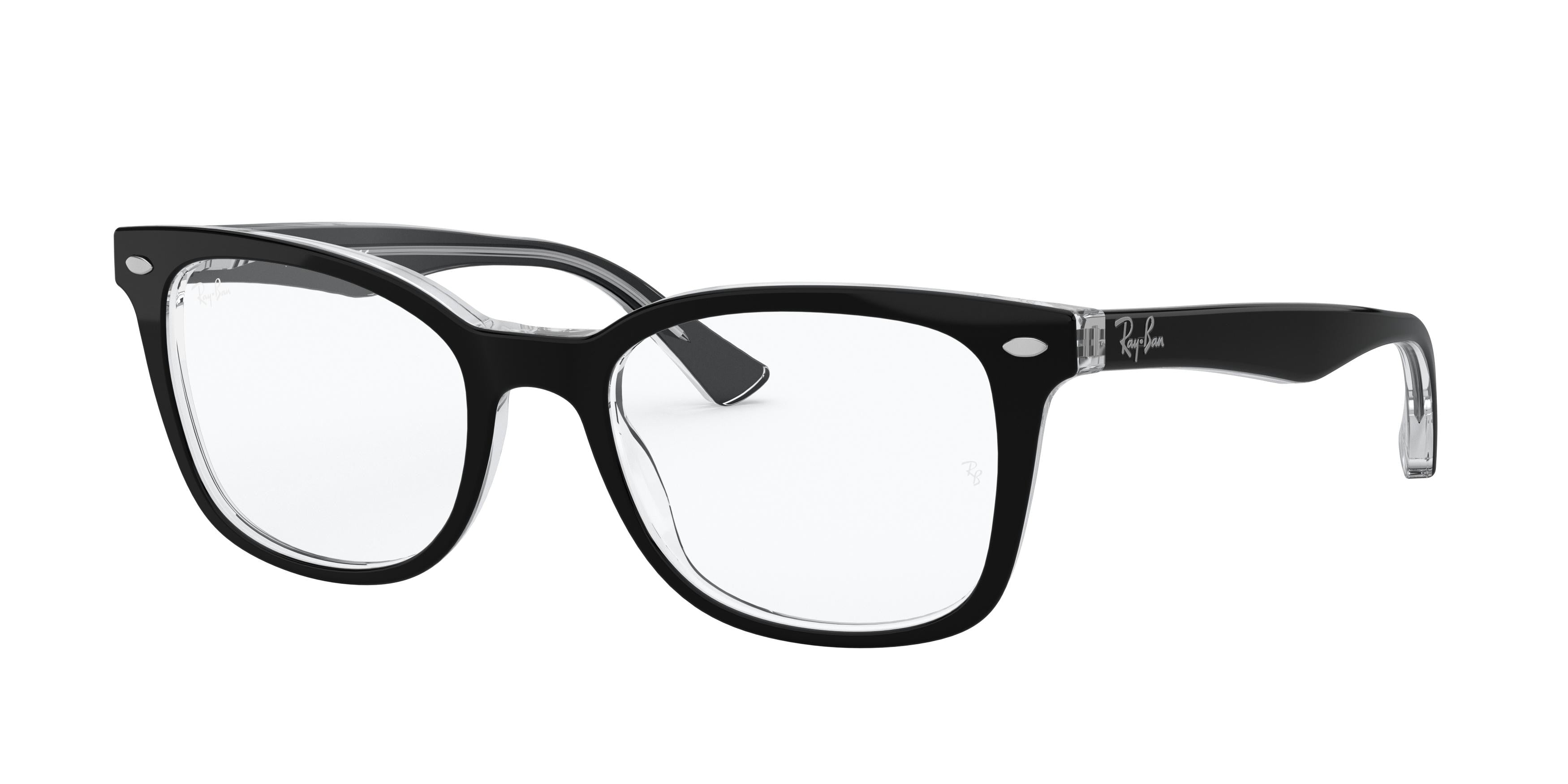 Ray-Ban Optical RX5285 Butterfly Eyeglasses  2034-Black On Transparent 53-145-19 - Color Map Black