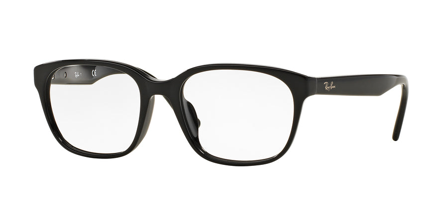 Ray-Ban Optical RX5340F Square Eyeglasses  2000-SHINY BLACK 53-18-145 - Color Map black