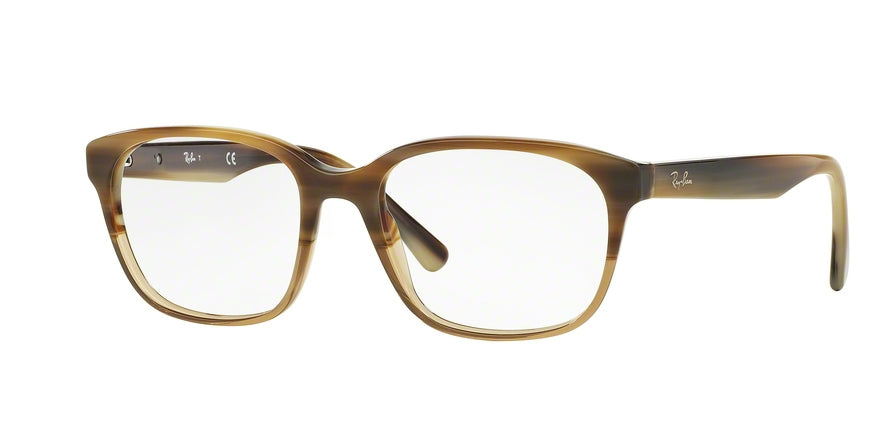 Ray-Ban Optical RX5340 Square Eyeglasses  5542-BROWN HORN GRAD TRASP BEIGE 51-18-140 - Color Map brown