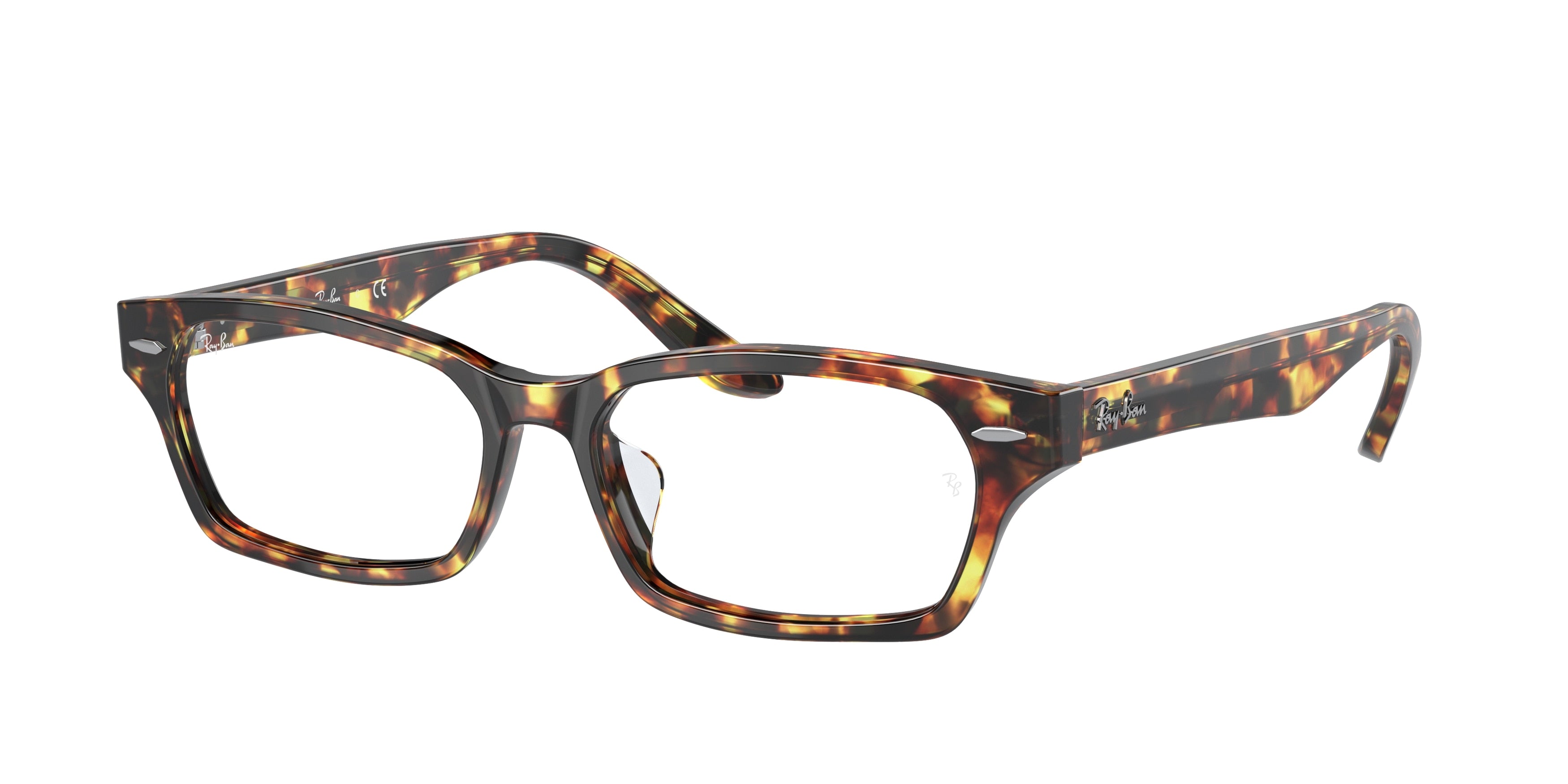 Ray-Ban Optical RX5344D Rectangle Eyeglasses  2243-Havana 55-145-16 - Color Map Tortoise