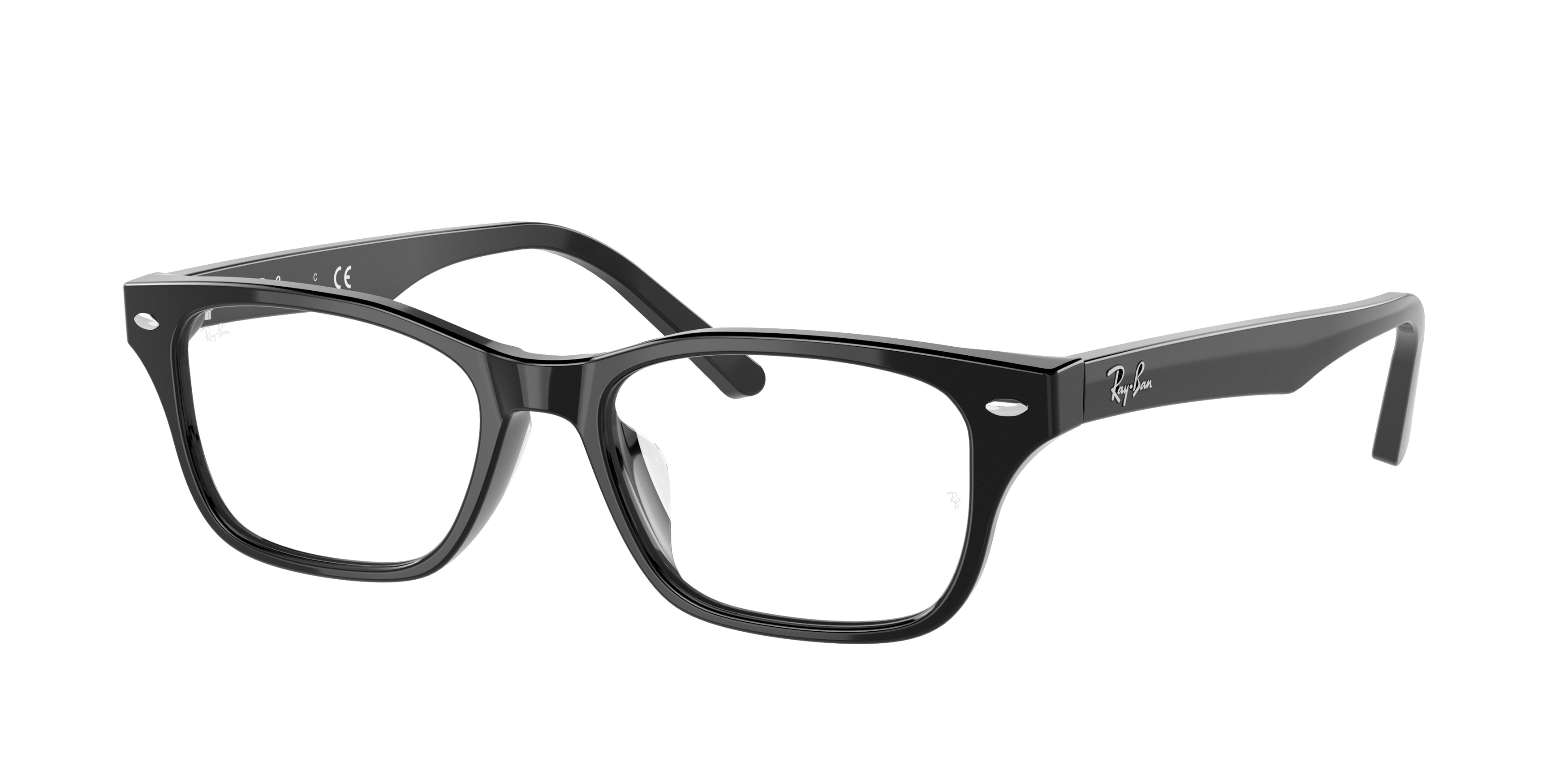 Ray-Ban Optical RX5345D Square Eyeglasses  2000-Black 53-145-18 - Color Map Black
