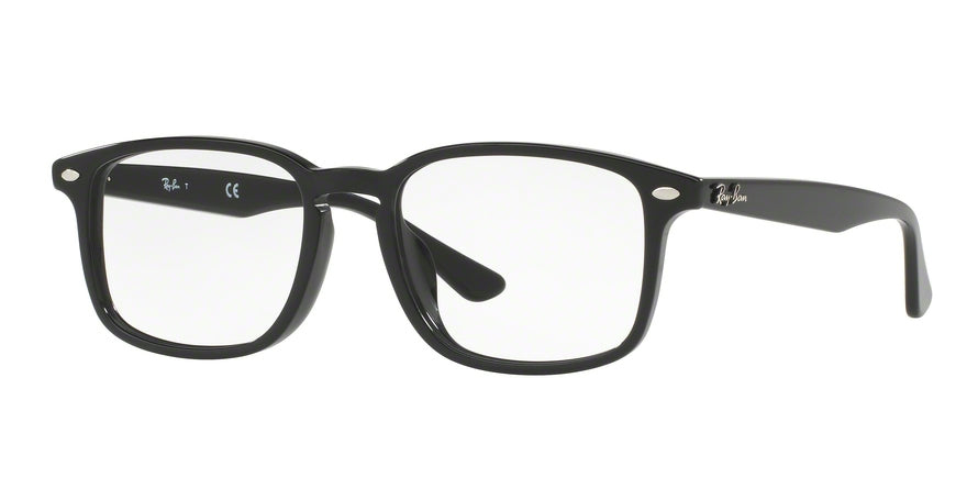 Ray-Ban Optical RX5353F Square Eyeglasses  2000-SHINY BLACK 54-19-145 - Color Map black