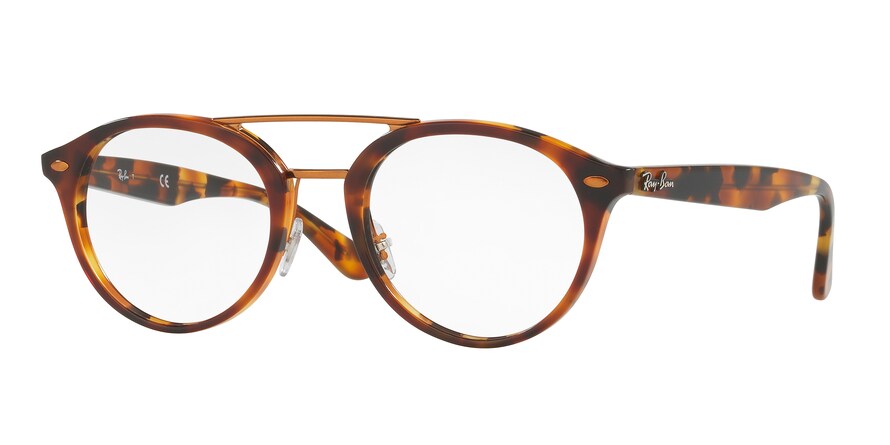 Ray-Ban Optical RX5354F Square Eyeglasses  5675-TOP HAVANA BROWN/HAVANA YELLOW 52-21-145 - Color Map havana