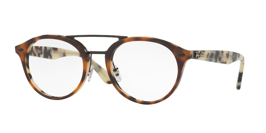 Ray-Ban Optical RX5354F Square Eyeglasses  5676-TOP BROWN HAVANA/HAVANA BEIGE 52-21-145 - Color Map havana