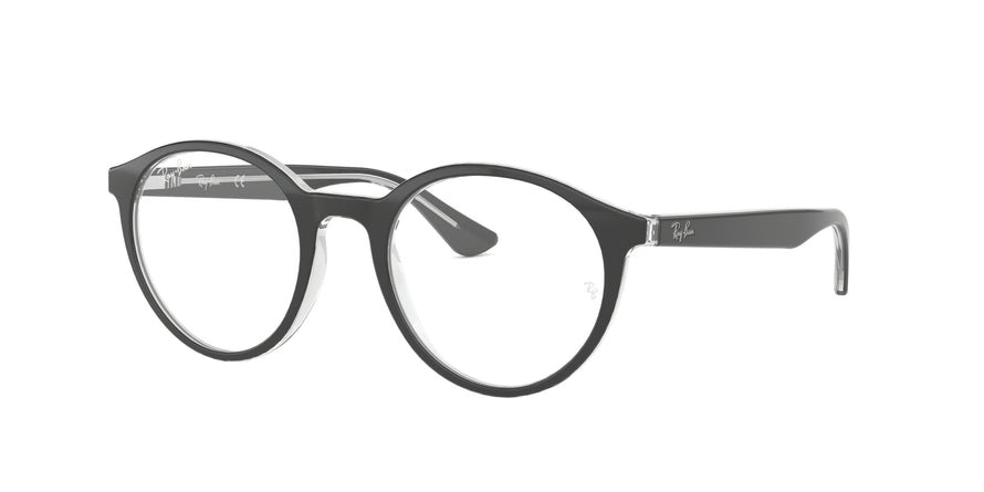 Ray-Ban Optical RX5361 Phantos Eyeglasses  2034-TOP BLACK ON TRANSPARENT 49-20-145 - Color Map black