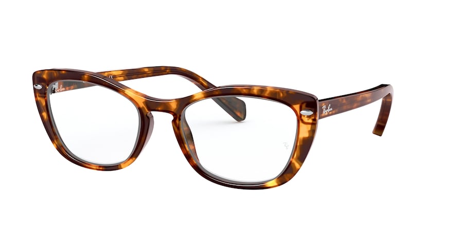 Ray-Ban Optical RX5366 Butterfly Eyeglasses  5947-HAVANA OPAL BROWN 54-18-140 - Color Map brown
