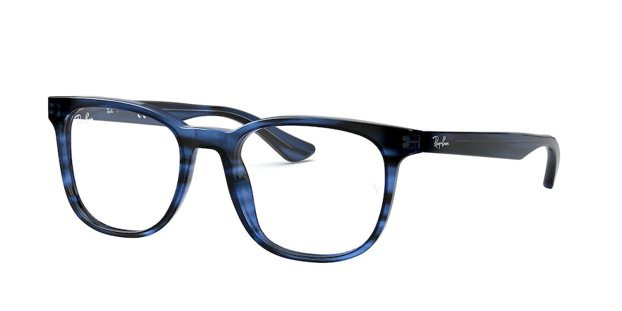 Ray-Ban Optical RX5369F Square Eyeglasses  8053-STRIPED BLUE 54-18-145 - Color Map havana