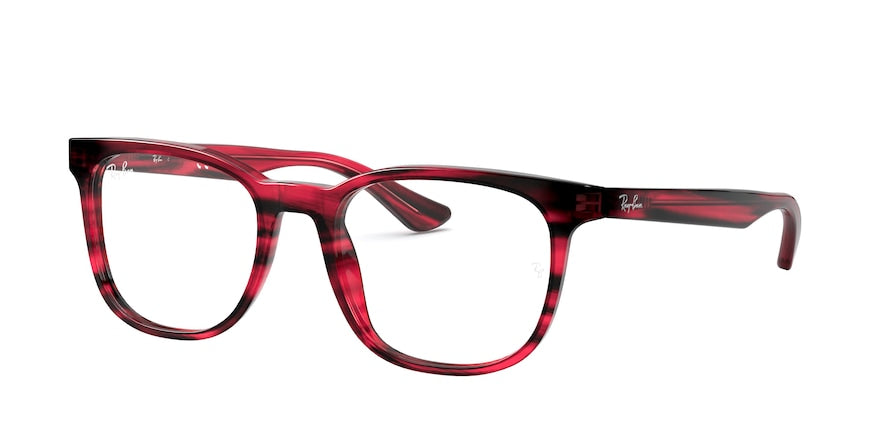 Ray-Ban Optical RX5369F Square Eyeglasses  8054-STRIPED RED 54-18-145 - Color Map red