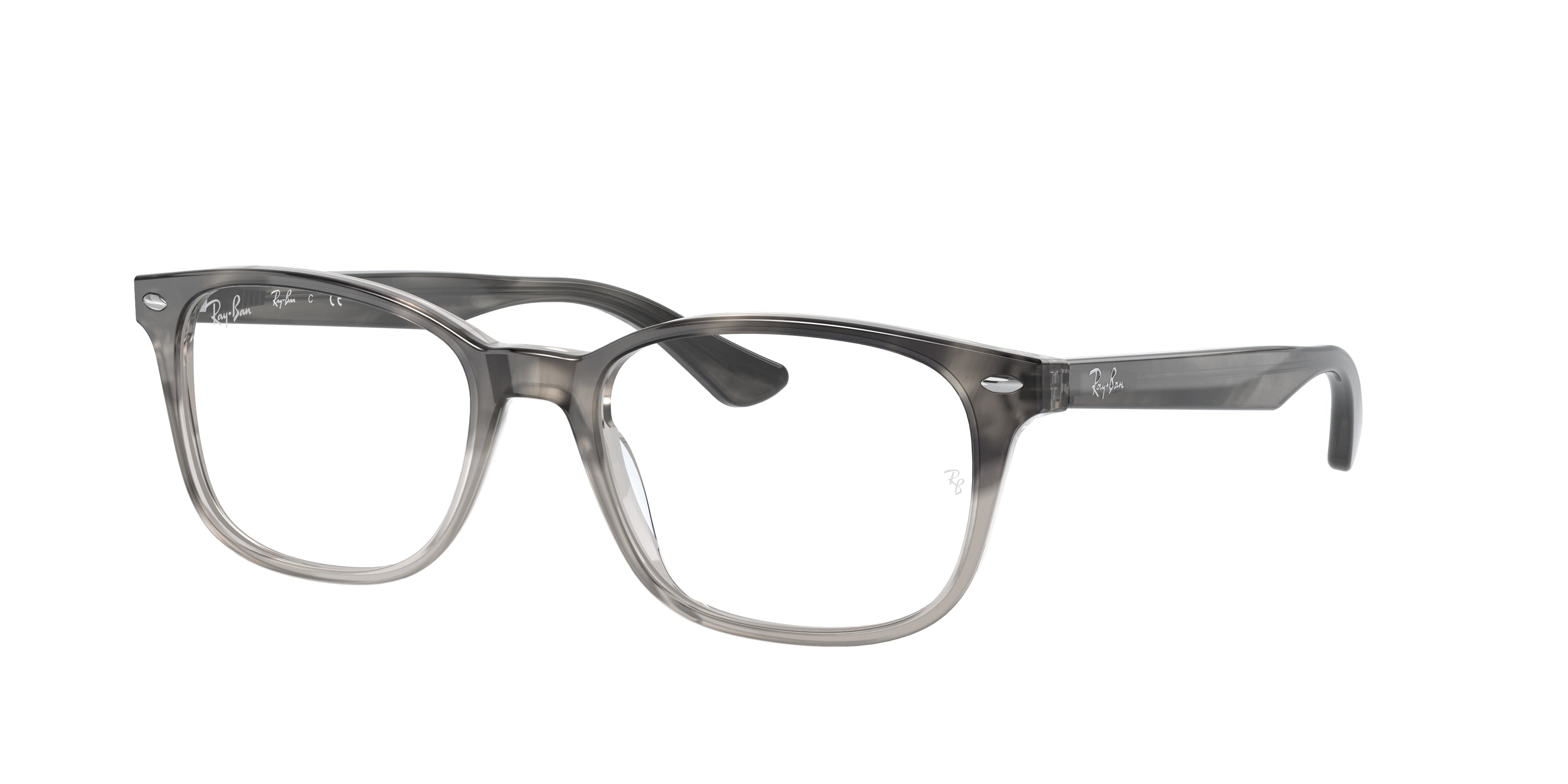 Ray-Ban Optical RX5375 Square Eyeglasses  8106-Grey Havana 53-145-18 - Color Map Grey