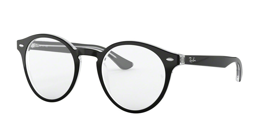 Ray-Ban Optical RX5376 Phantos Eyeglasses  2034-TOP BLACK ON TRANSPARENT 49-21-145 - Color Map black