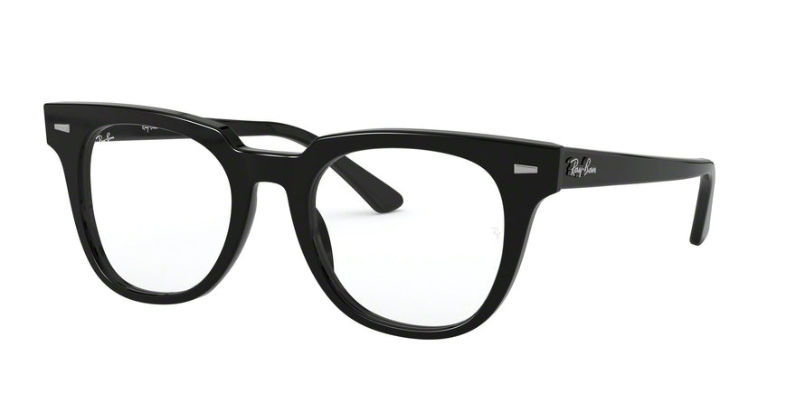 Ray-Ban Optical METEOR RX5377F Square Eyeglasses  2000-BLACK 52-20-150 - Color Map black