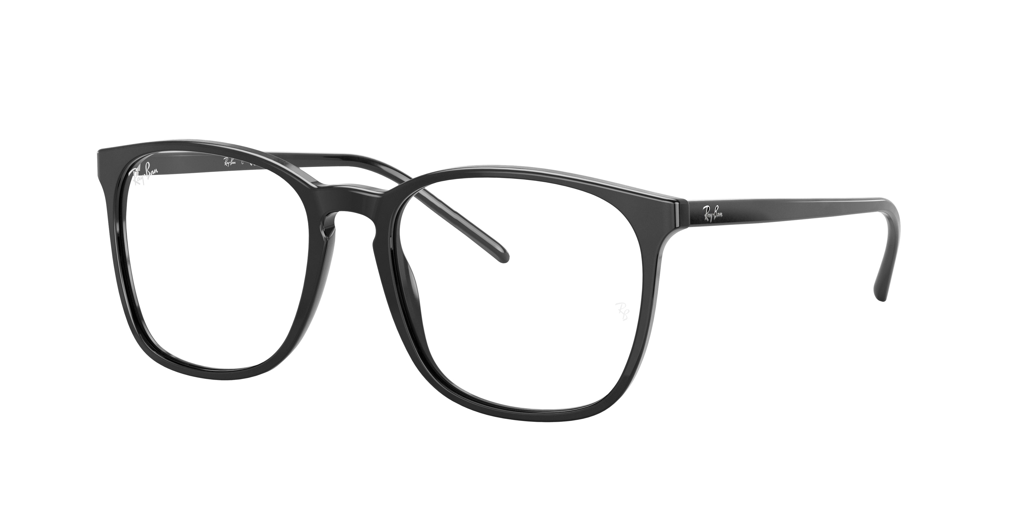 Ray-Ban Optical RX5387F Square Eyeglasses  2000-Black 54-150-18 - Color Map Black