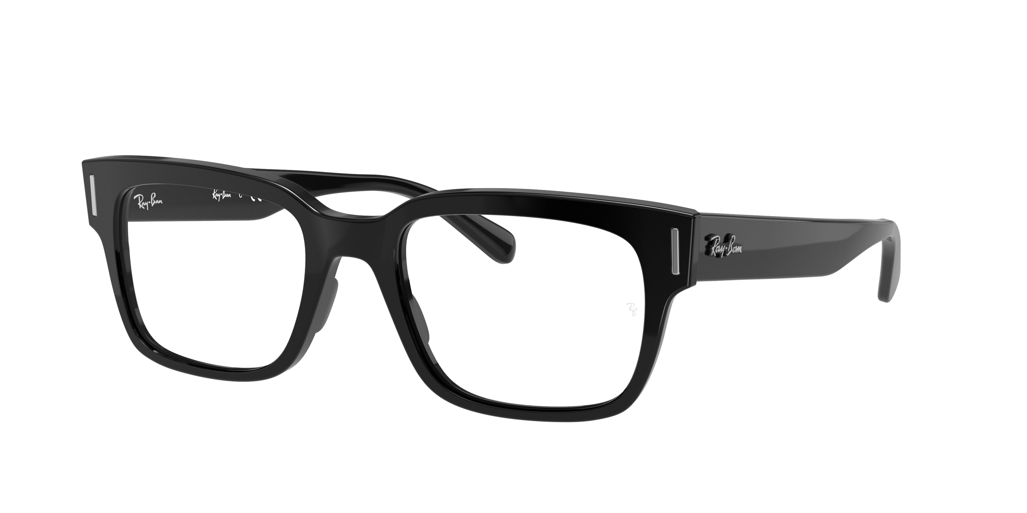 Ray-Ban Optical JEFFREY RX5388 Square Eyeglasses  2000-Black 55-150-20 - Color Map Black