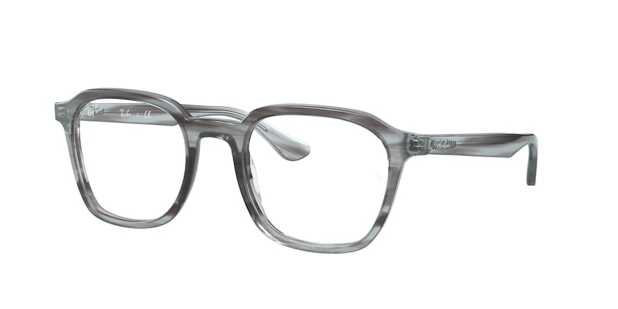Ray-Ban Optical RX5390 Square Eyeglasses  8055-STRIPED GRAY 52-21-145 - Color Map grey
