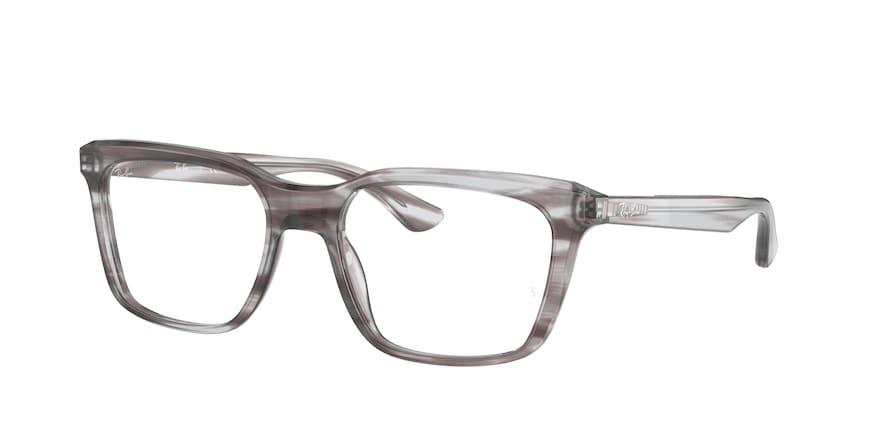 Ray-Ban Optical RX5391F Rectangle Eyeglasses  8055-STRIPED GREY 53-18-145 - Color Map grey