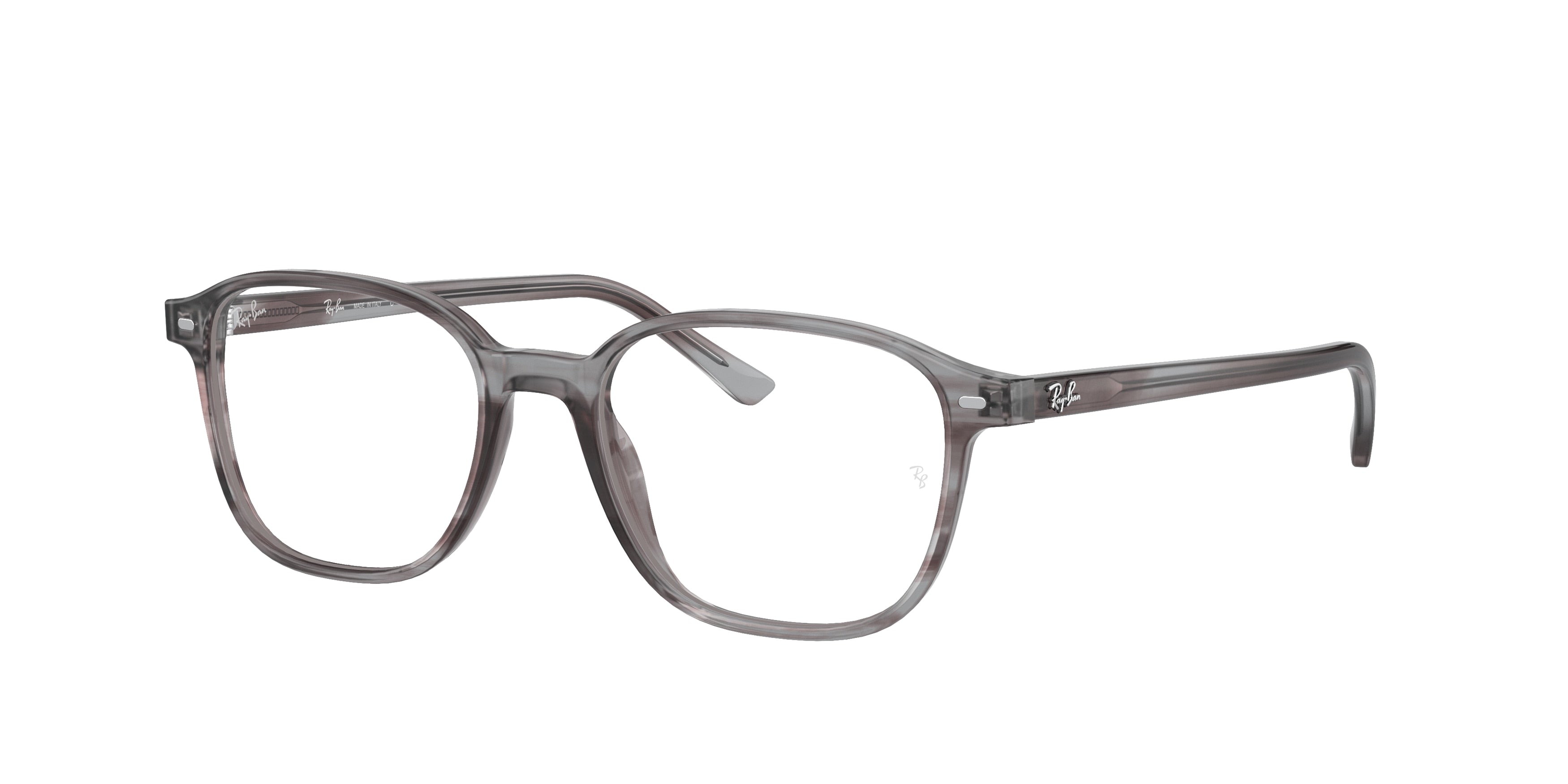 Ray-Ban Optical LEONARD RX5393 Square Eyeglasses  8055-Striped Grey 49-145-17 - Color Map Grey