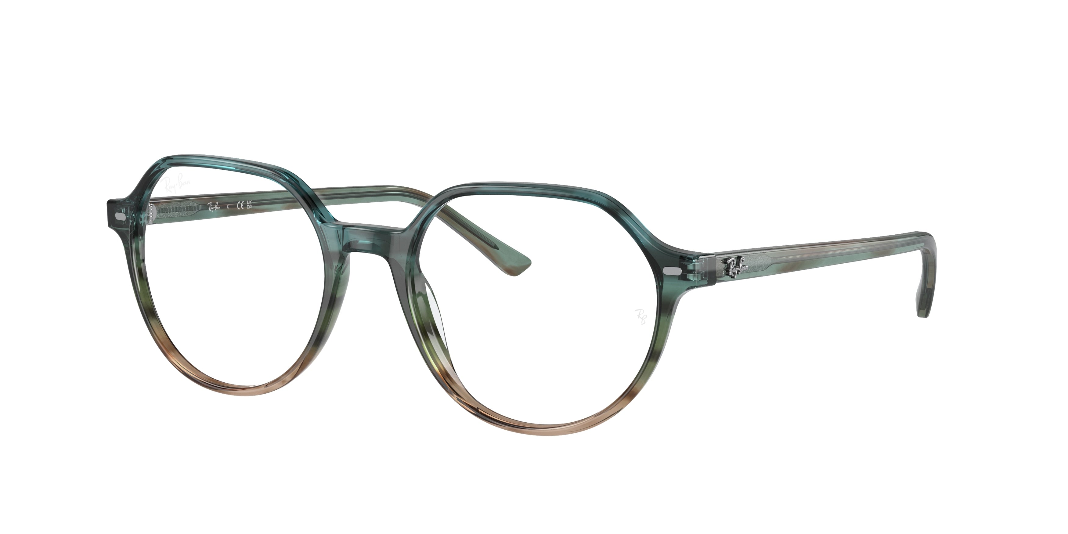 Ray-Ban Optical THALIA RX5395 Square Eyeglasses  8252-Striped Blue & Green 51-145-18 - Color Map Multicolor