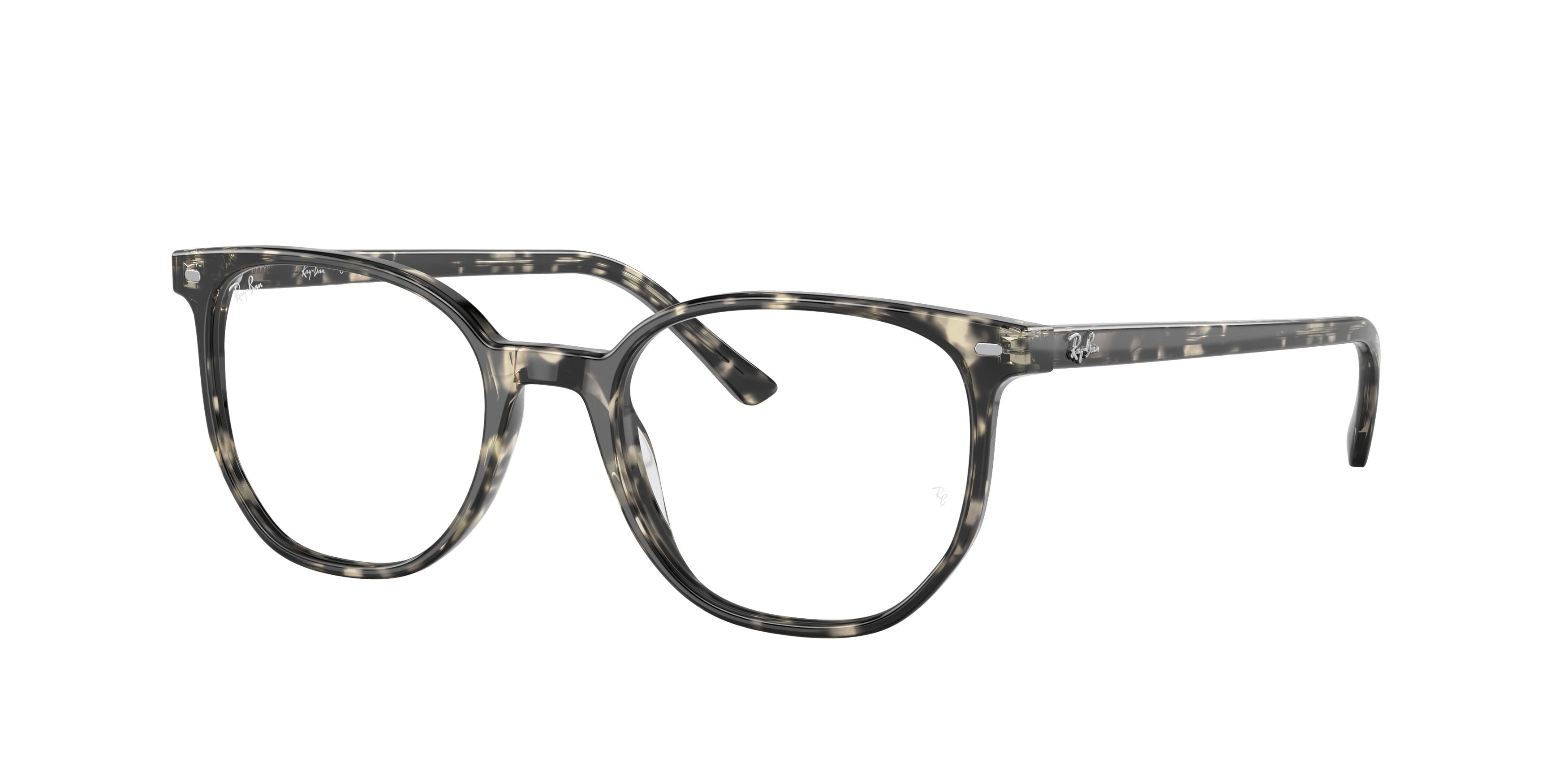 Ray-Ban Optical ELLIOT RX5397 Irregular Eyeglasses  8117-Grey Havana 50-145-19 - Color Map Grey